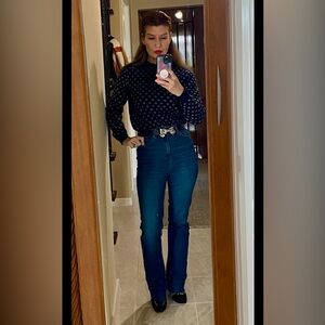 Hot and Sexy High Waist Slim Fit Dark Blue Denim Jeans - worn once